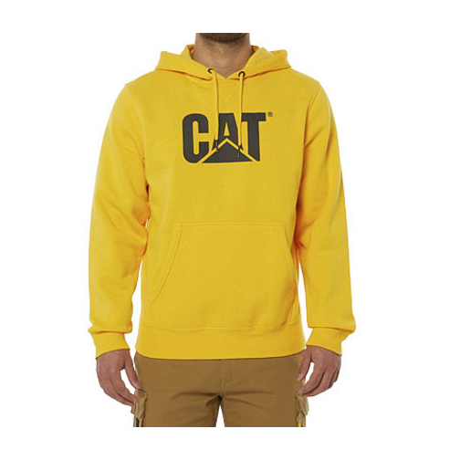 Caterpillar Foundation Hooded Sweatshirt - Mens Hoodies - Yellow - NZ (865SLFCEM)